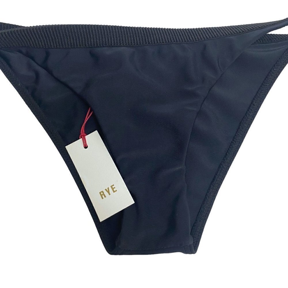 Rye Bikini Bottom Size Large Black NWT Womens Swimwear